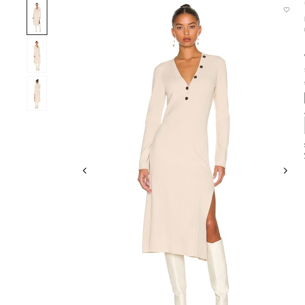 FRAME Long Rib Midi Dress